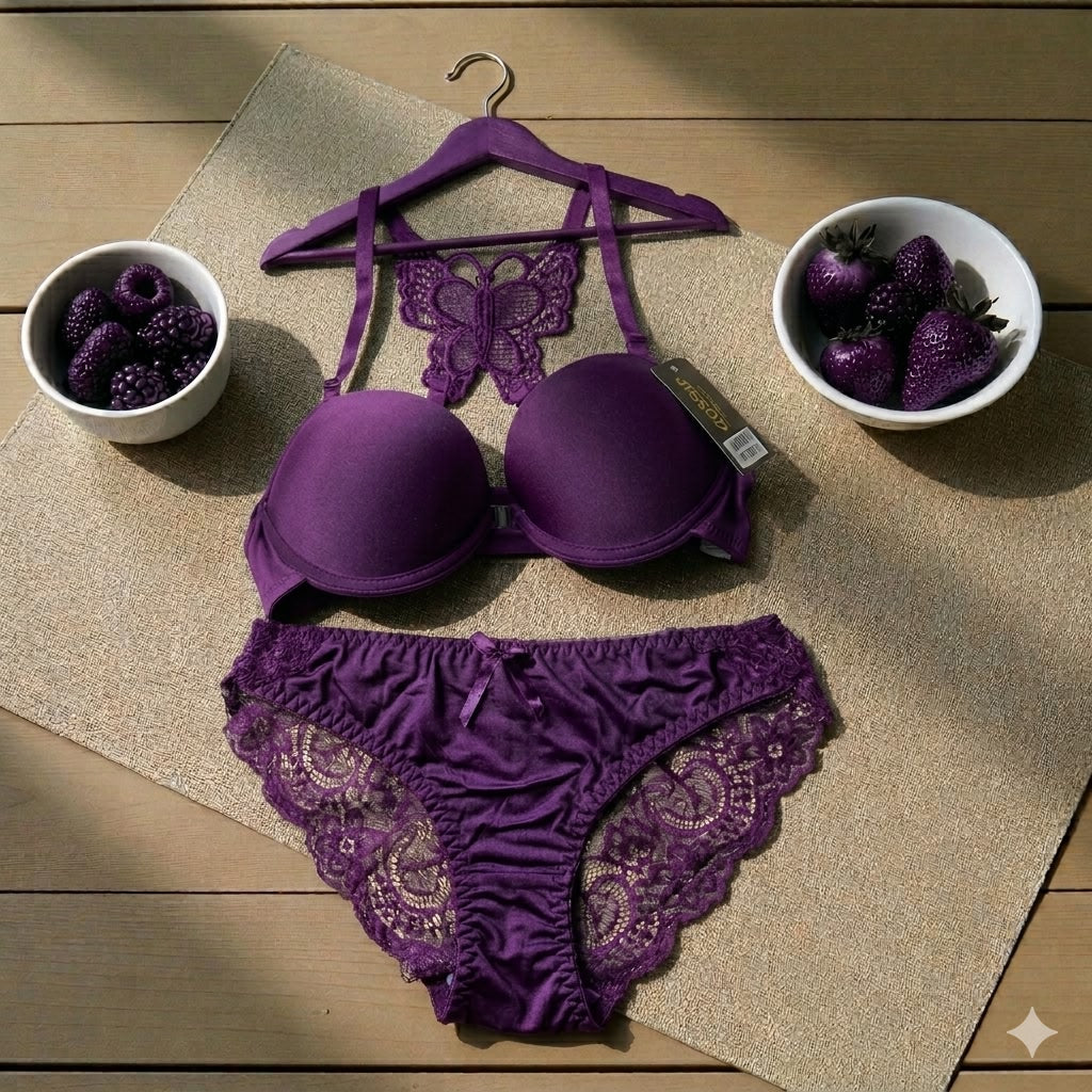 Butterfly-Back Lace Lingerie Set – Luxury Comfort & Elegance